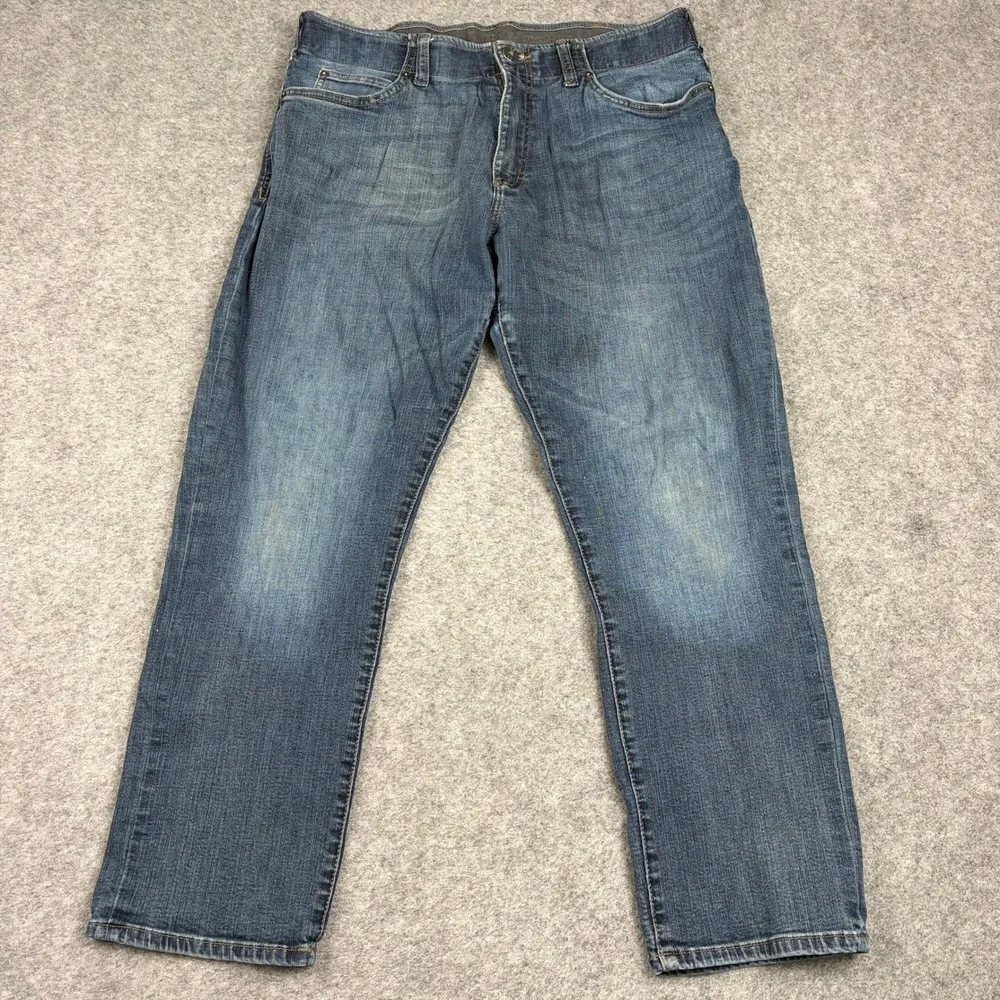 Lee‎ Extreme Motion Jeans Mens 36x30 Stretch Blue Denim Straight Leg Regular Fit